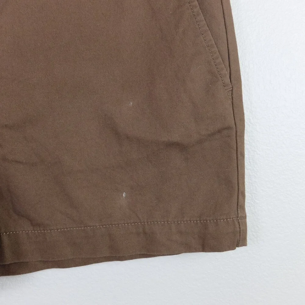Ann Taylor LOFT Chocolate Brown Cotton Chino Shorts Size 0